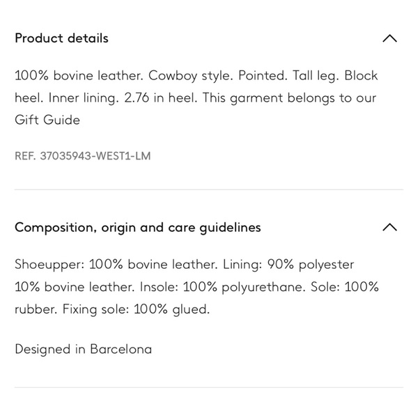 BNWT Mango cowboy leather boots in brown tobacco size 5/35 - Picture 5 of 6